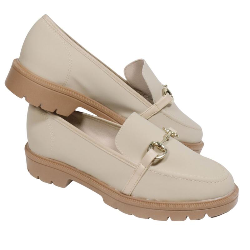 Mocassim Beira Rio Sapato Feminino Tratorado Fivela 4283.104